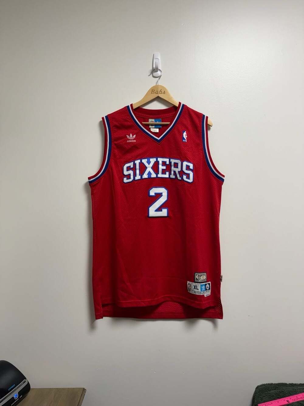 Adidas Philadelphia 76ers Moses Malone 1982-1983 Jersey Size XL
